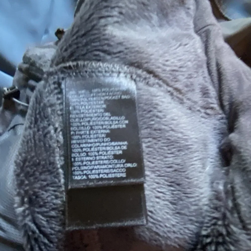 North Face Coat Jacket Men's‎ Sz S Thick Fuzzy Lining Gray And Blue Nice J